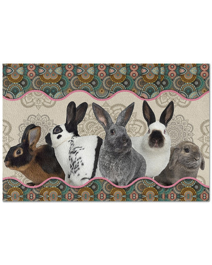 Doormat Vintage Mandala - Rabbit