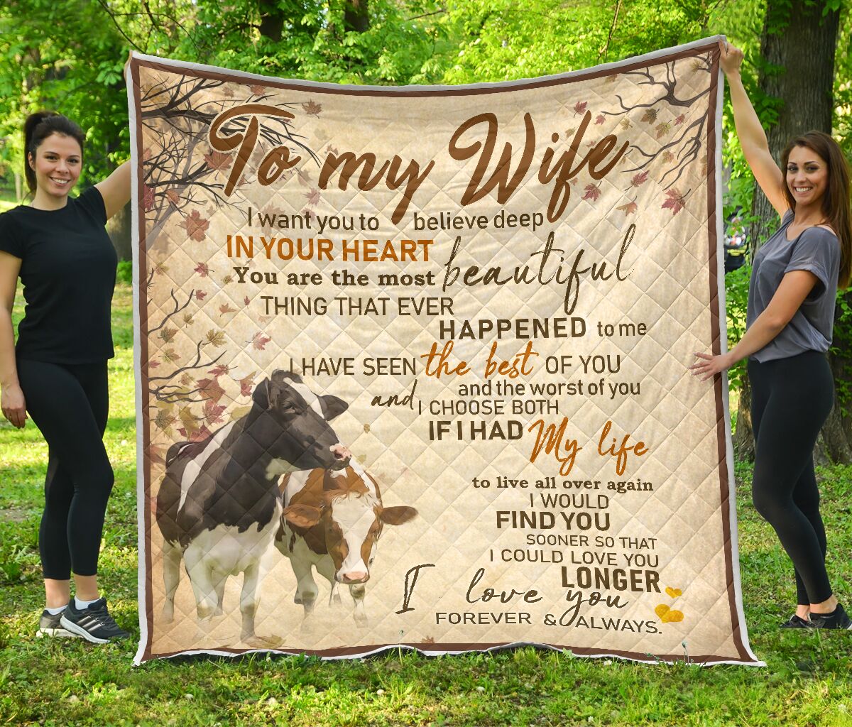 Quilt To My Wife - Cow