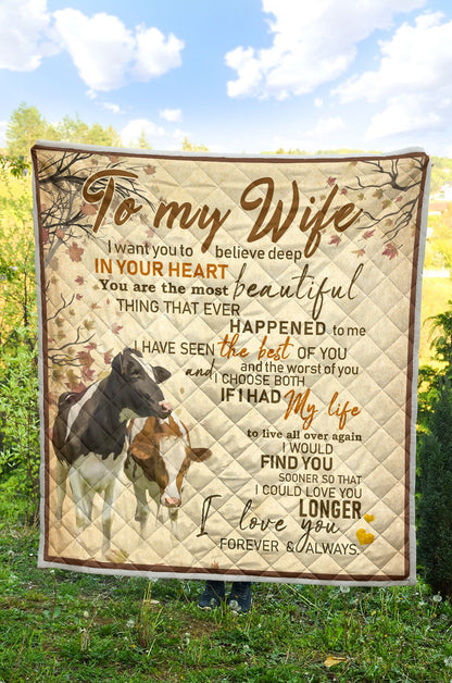 Quilt To My Wife - Cow